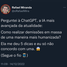 IA ensinando sobre humanidade  